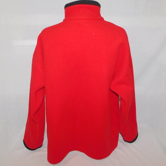VTG Suttles & Seawinds Womes M - L Red Black Maple Leaf Fleece Jacket Canada - Picture 9 of 10